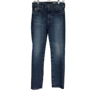 AG ADRIANO GOLDSCHMEID DENIM - WOMEN'S 29 - MID-RISE SLIM STRAIGHT MARI JEANS